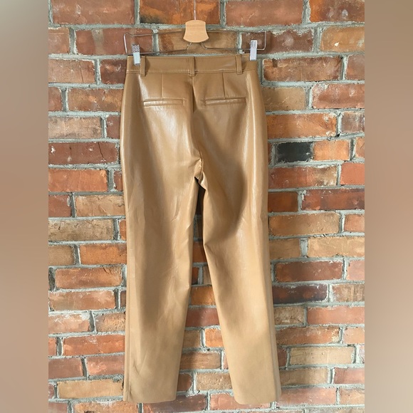 ARITZIA BABATON command pant vegan leather brown size 2 full length - Picture 6 of 8